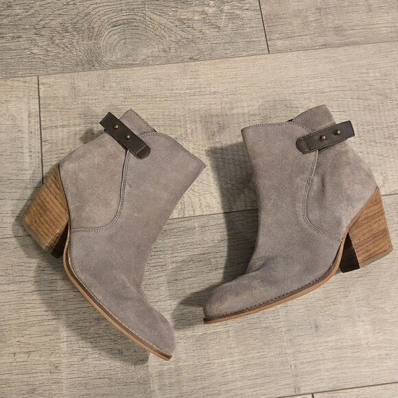 Sam Edelman Marielle Ankle Boots In grey suede 6.5 - Picture 1 of 8
